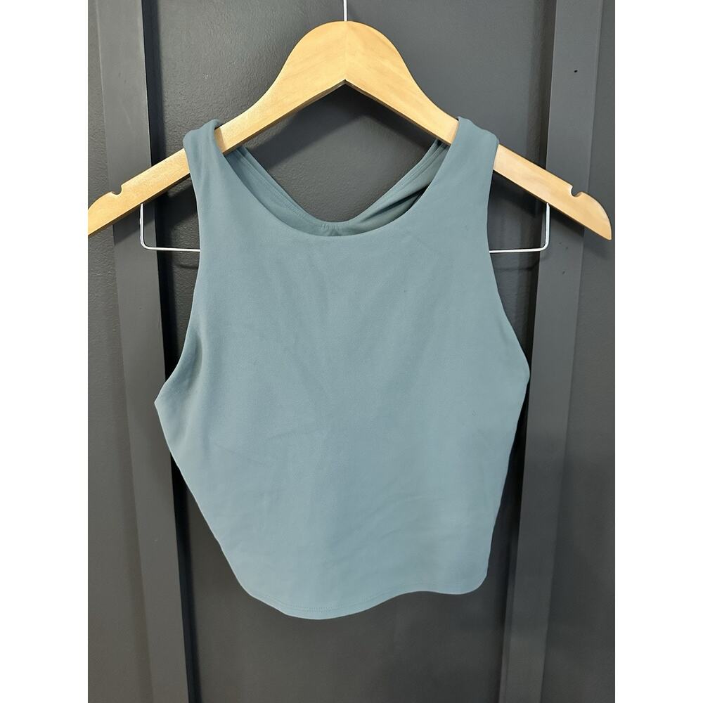 Athleta Teal High-Neck Sports Bra